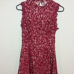Maroon lace dress